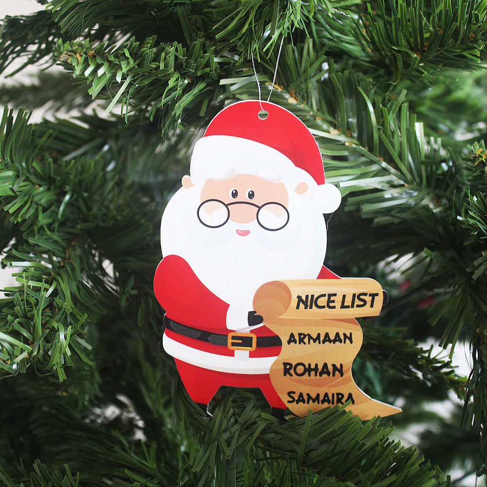 Santa Nice List Ornament