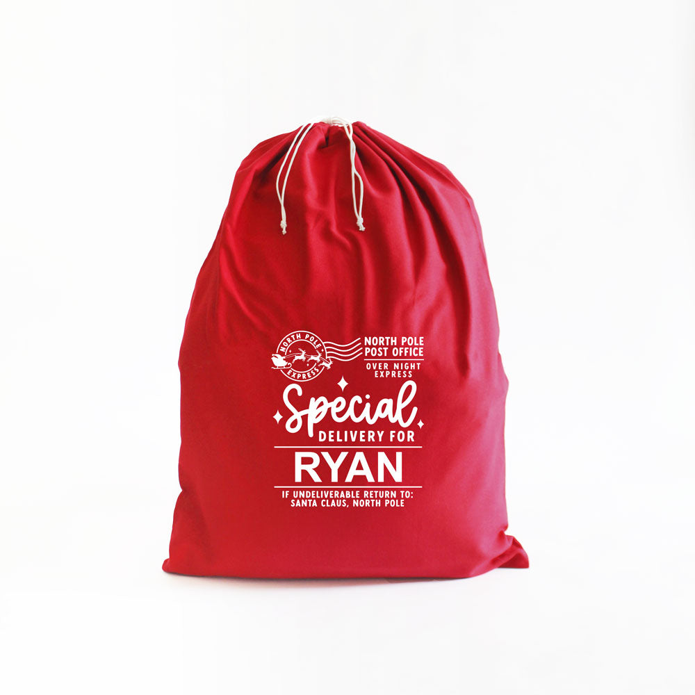 Personalized Special Delivery Santa Sack