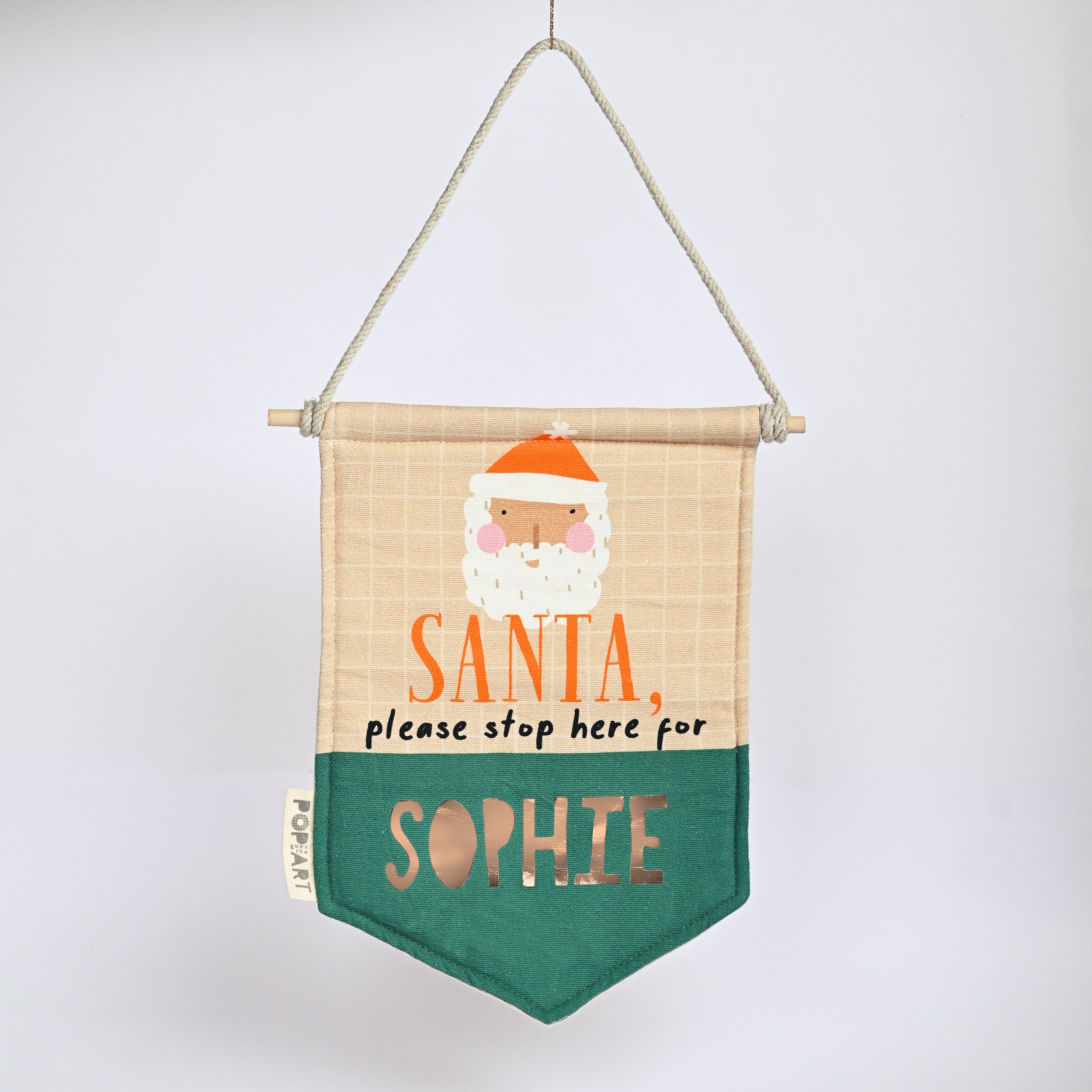 Wall Hanging - Santa Stop Sign