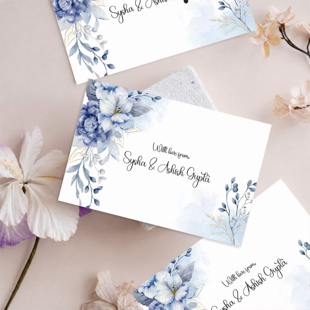Gift Tags Rectangle - Sapphire Petals - image 4