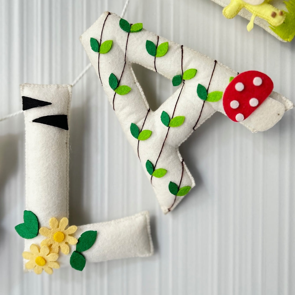 Babble Wrap Happy Forest Name Bunting/Garland