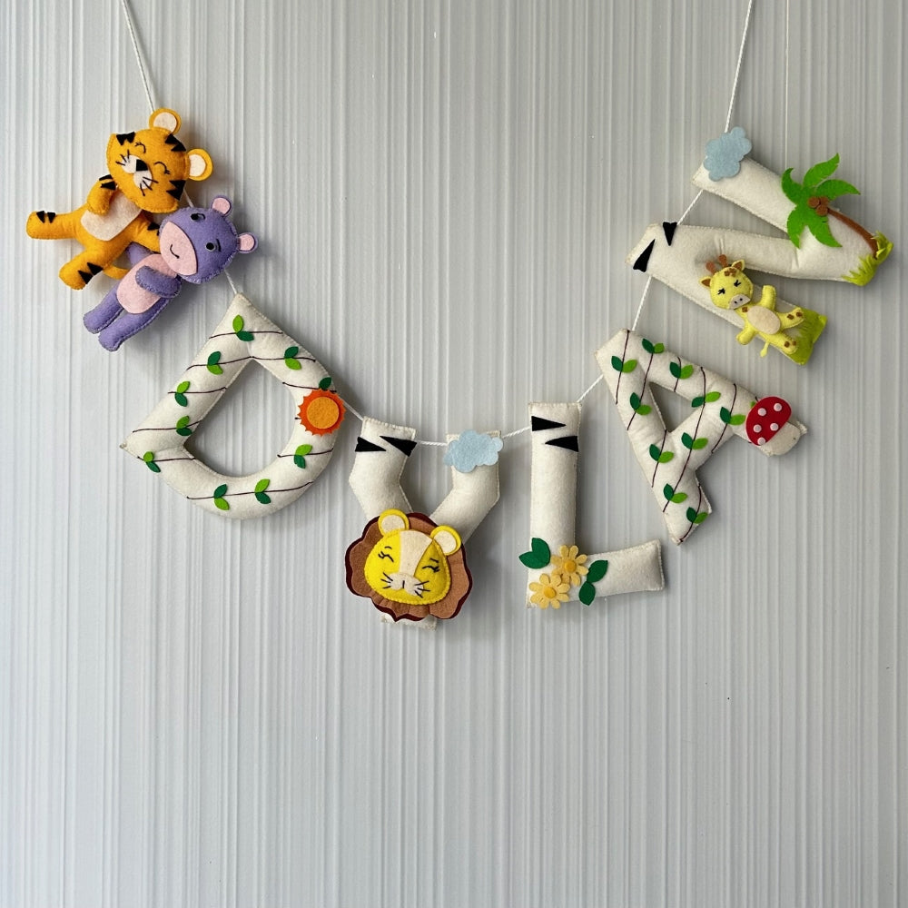 Babble Wrap Happy Forest Name Bunting/Garland