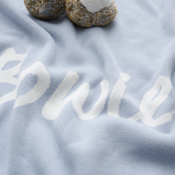 Classic Christmas Santa Sack - Base: Kentucky Blue; Letter: Ivory