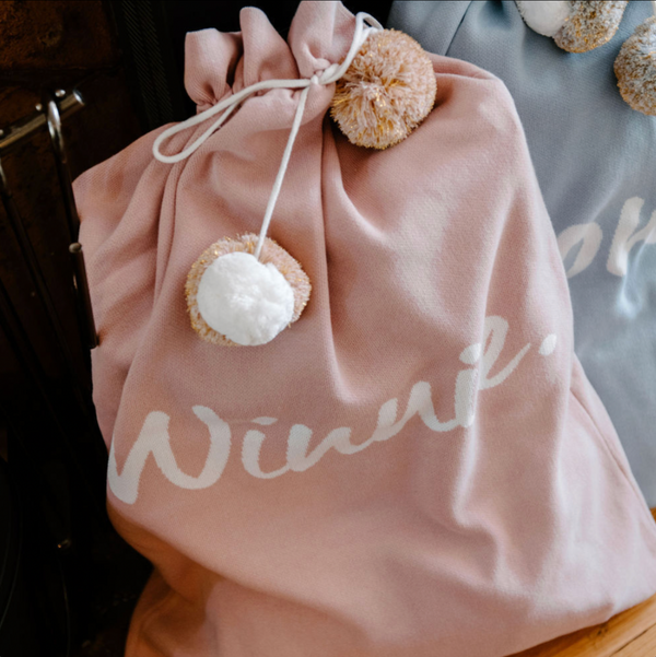 Classic Christmas Santa Sack - Base: Ballet; Letter: Ivory