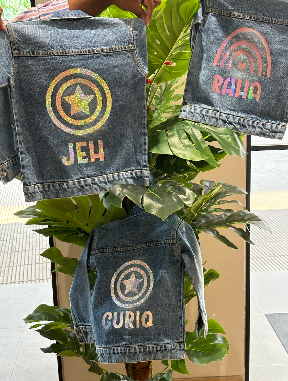 Personalised/Themed Denim Jackets with print