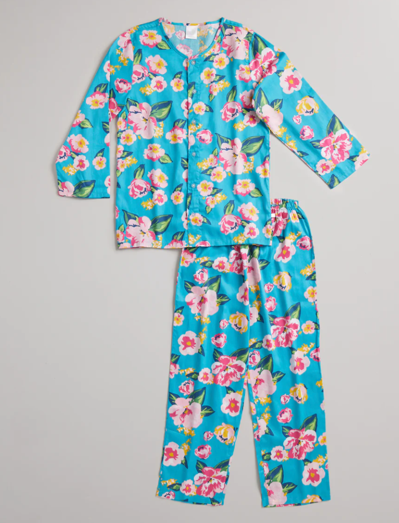 Kid's Pyjama Set - Retro Flowers