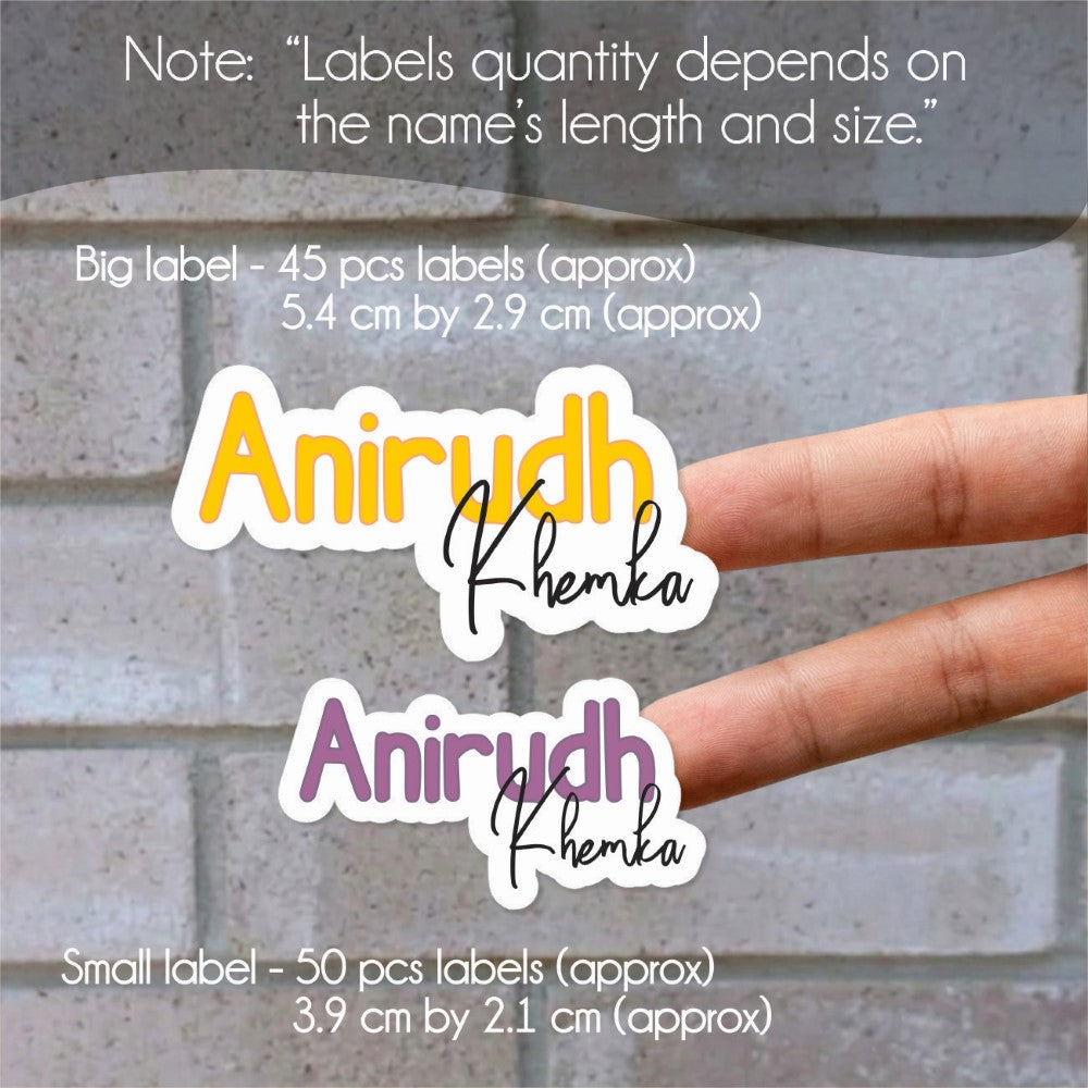 Signature Name Labels