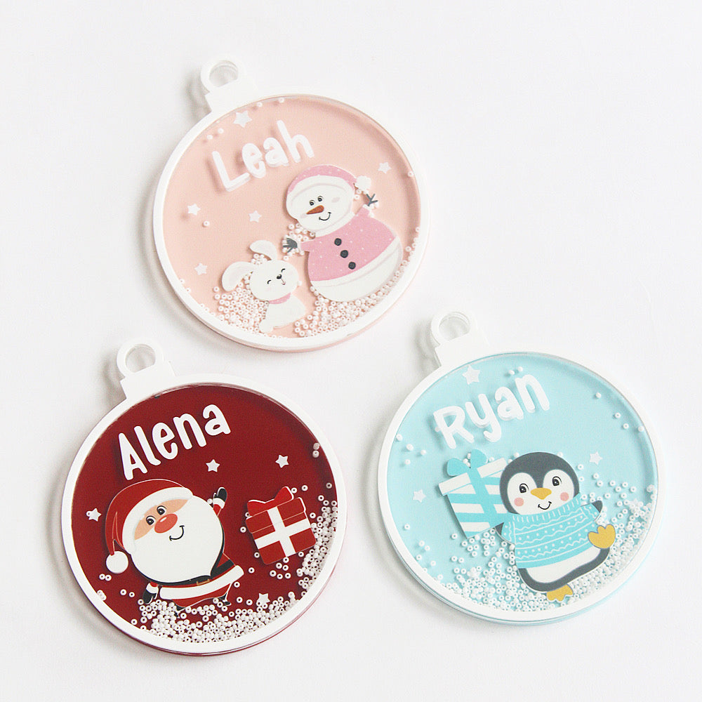 Christmas Shaker Ornament - Snowman