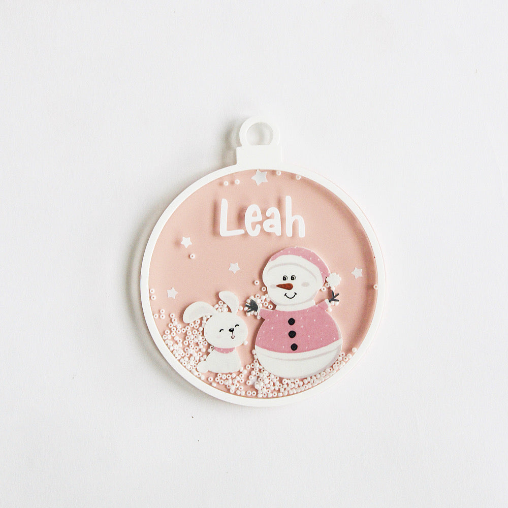 Christmas Shaker Ornament - Snowman