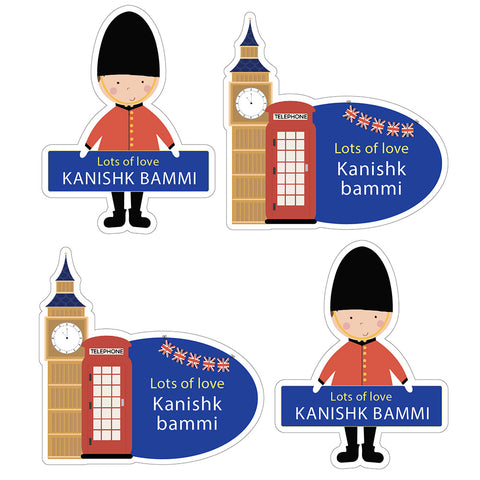 Personalised Gift Stickers -  London, Set of 40