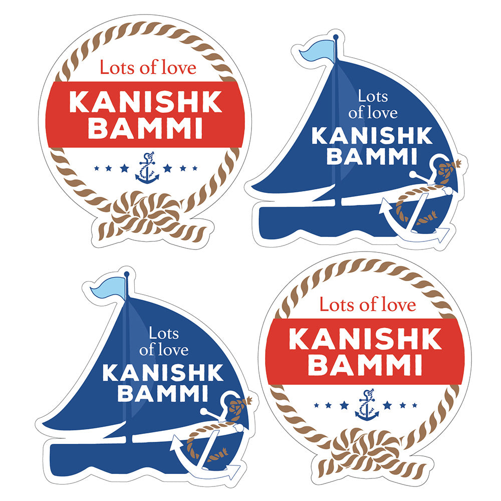Personalised Gift Stickers -  Nautical, Set of 35