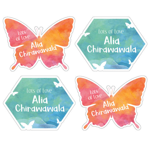 Personalised Gift Stickers -  Butterfly, Set of 30