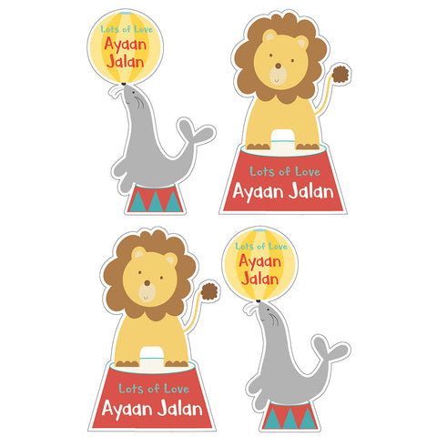 Personalised Gift Stickers -  Circus, Set of 30
