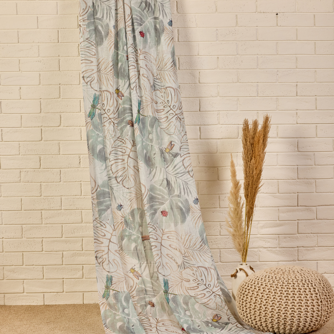Baby It's A Wild World Sheer Curtain Fabric