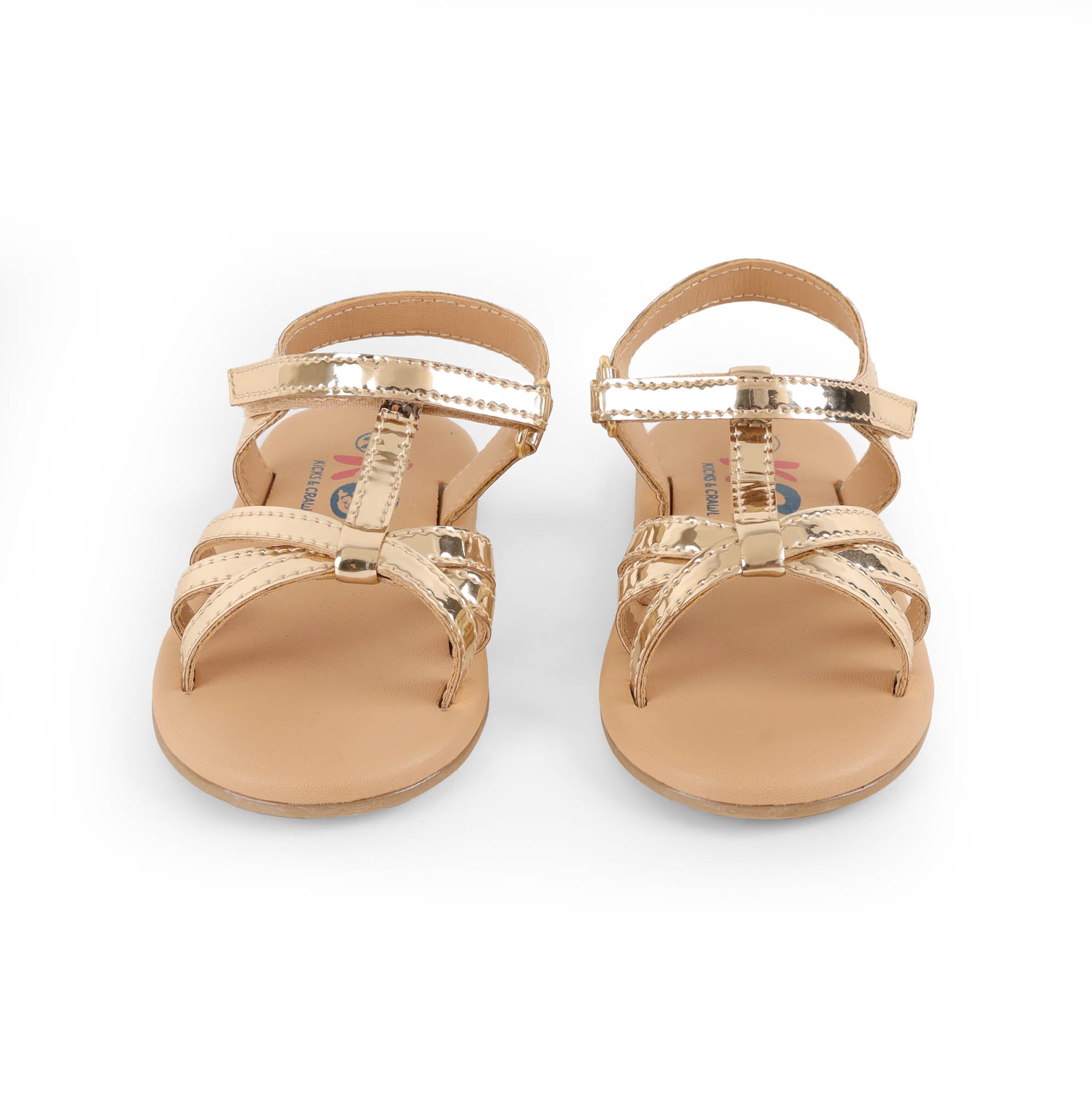 Dreamy Strappy Golden Sandals