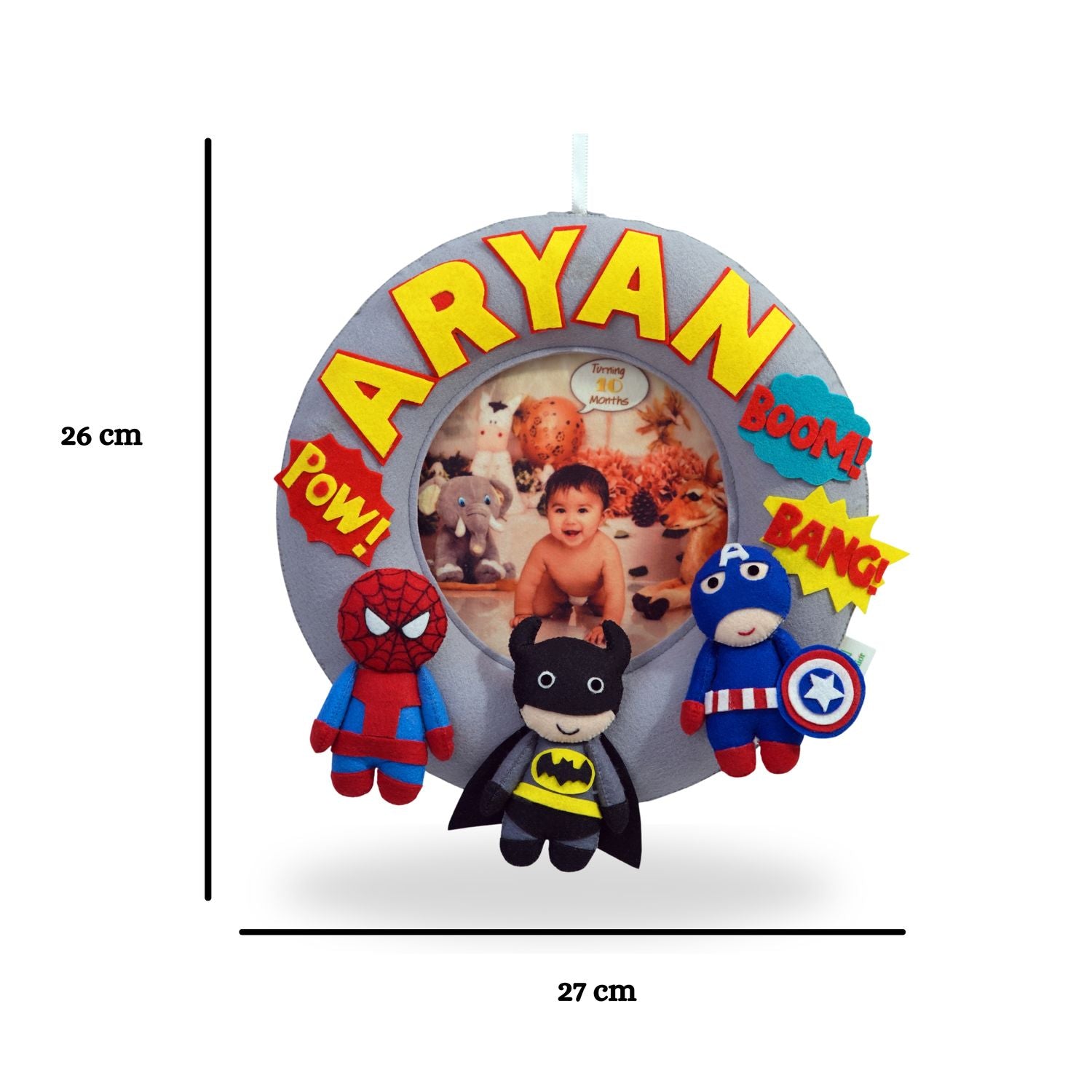 Junior Superhero Series Personalised Photo Hoop