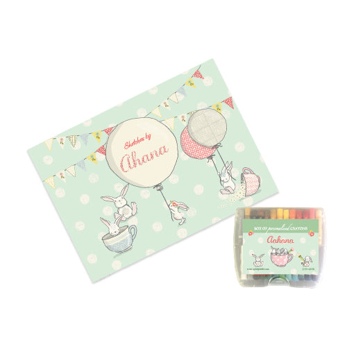 Personalised Sketch Book & Crayon Set