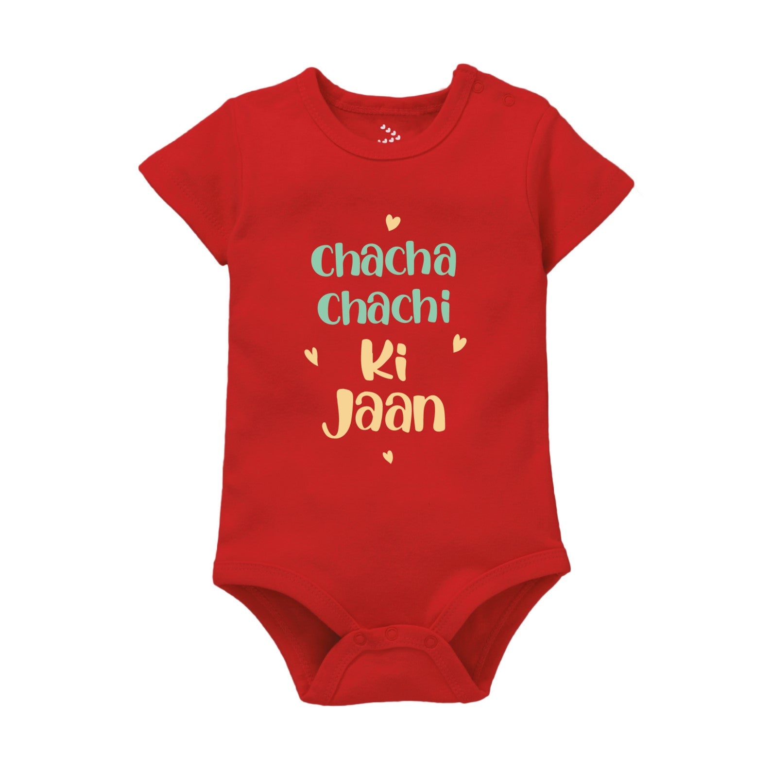 Chacha Chachi ki Jaan Printed Baby Onesie - Red