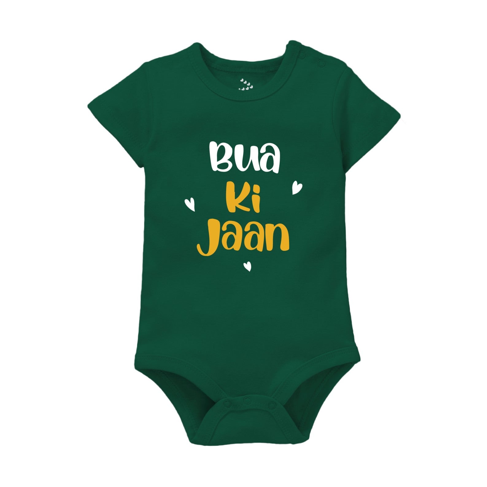 Bua Ki Jaan Printed Baby Onesie - Forest Green