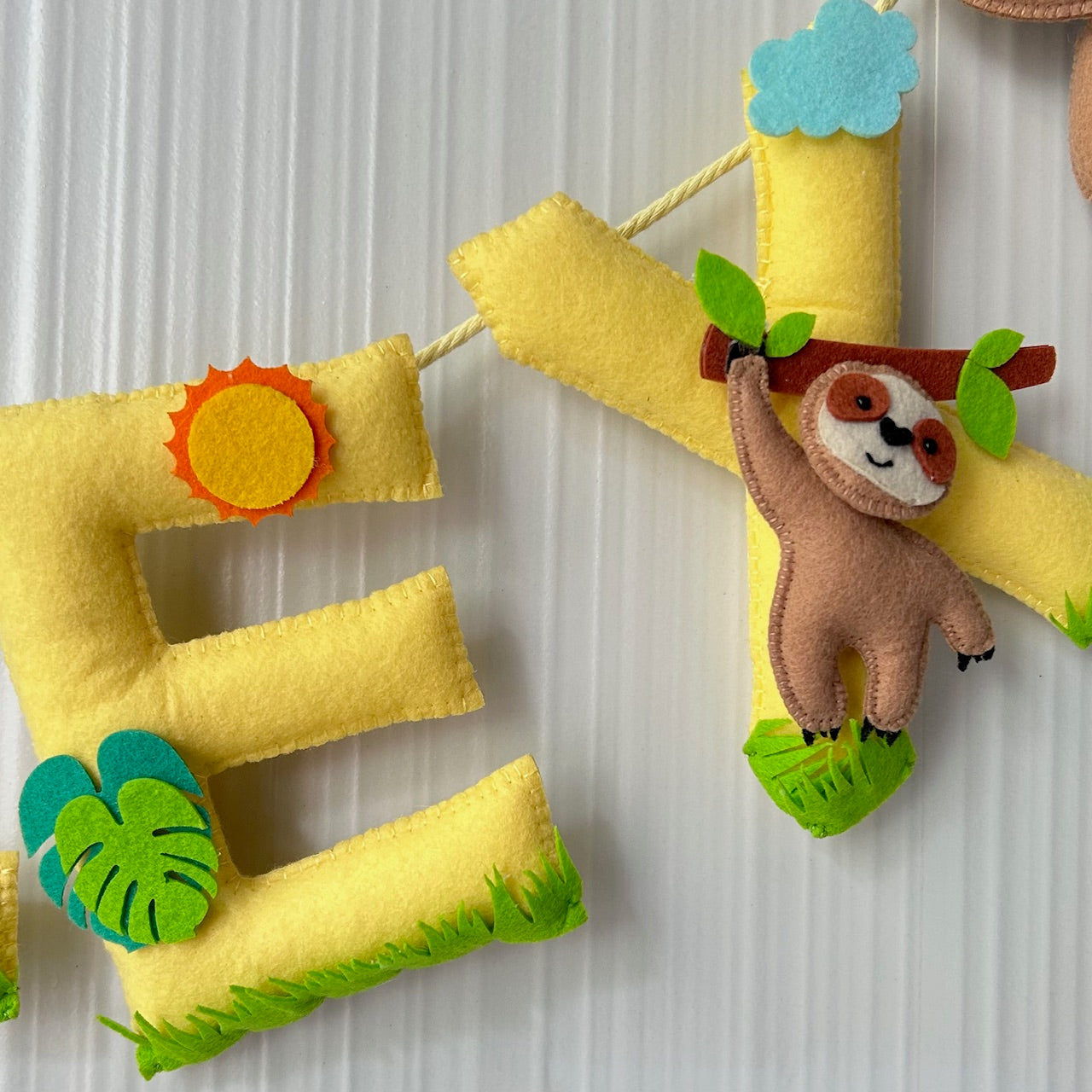 Babble Wrap Sloth Sanctuary Name Bunting/Garland