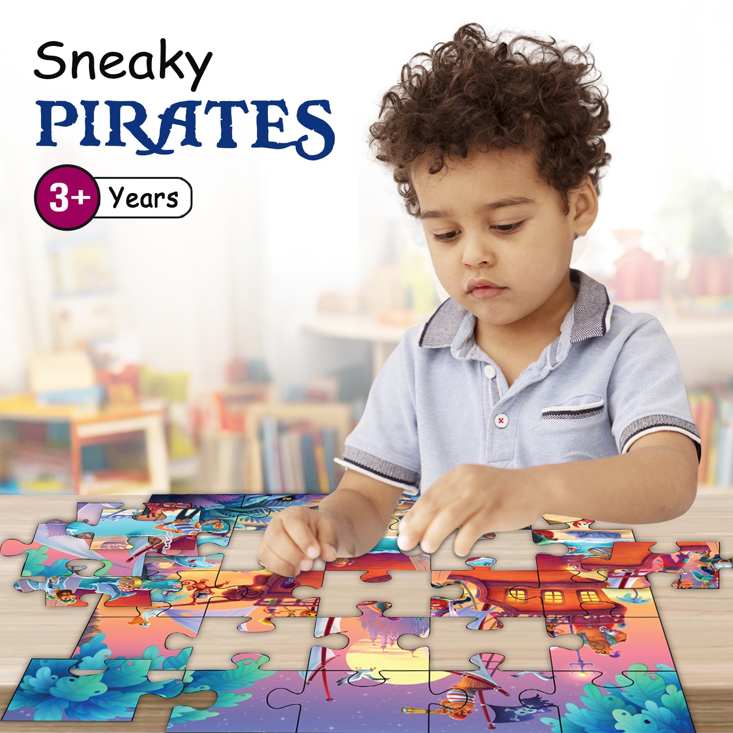 Animal Jambore + Sneaky Pirates - 37 Piece Puzzles