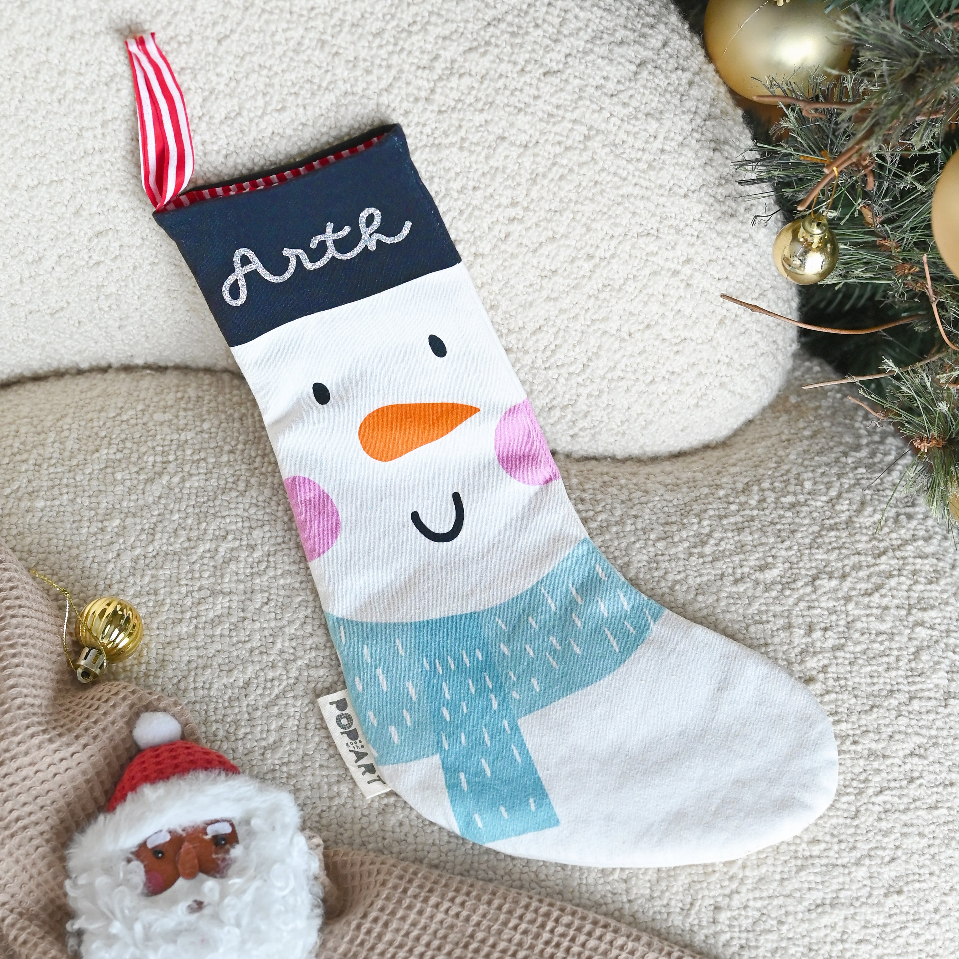 Personalised Stocking - Snowman