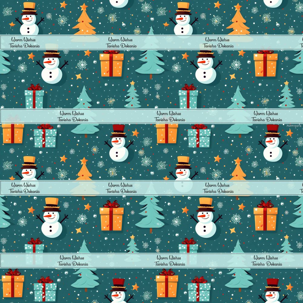 Christmas Themed Wrapping Paper - Personalised