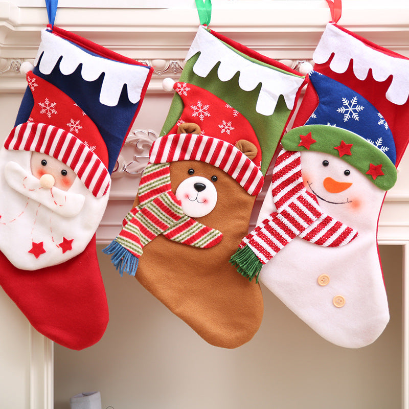 Babble Wrap Snowy Scallop And Muffler Stockings - Set Of 3