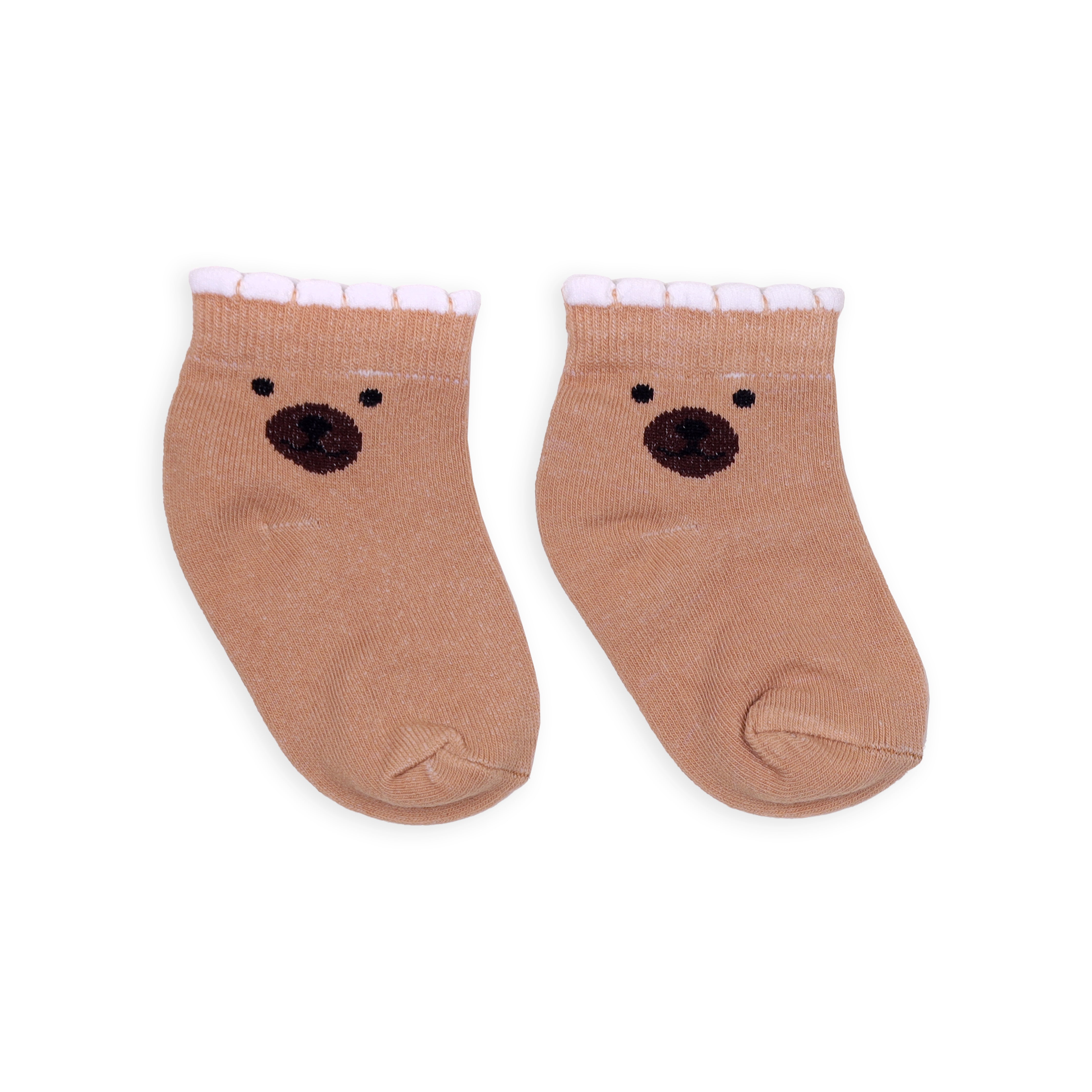 Cuddly Bear Flat Socks (Pack of 3)