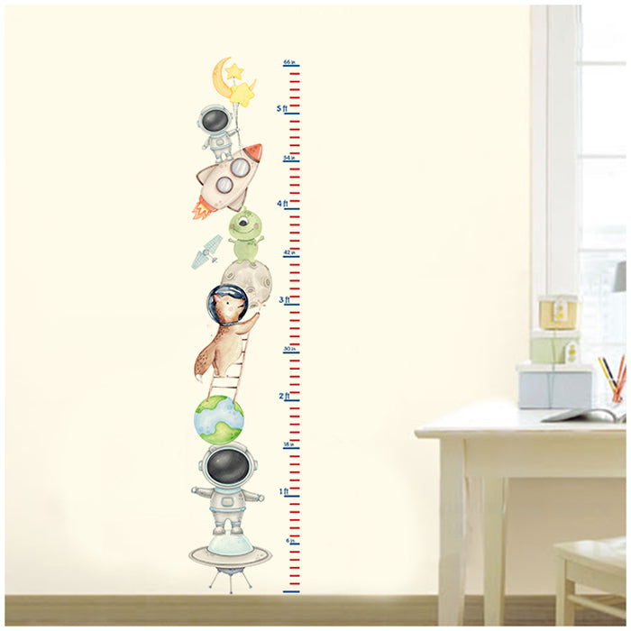 Outer Space Theme Height Chart Wall Sticker