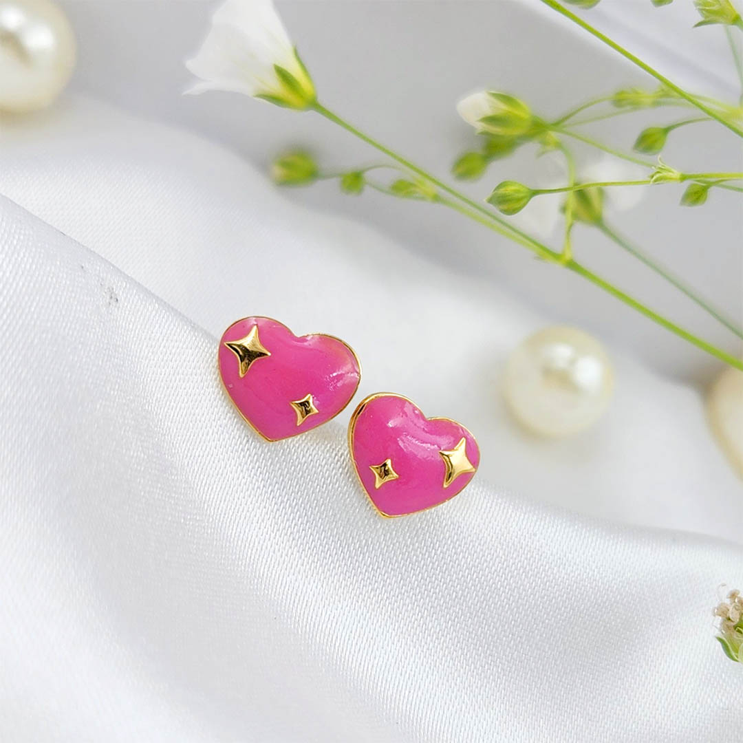 Sparkling Heart Earrings