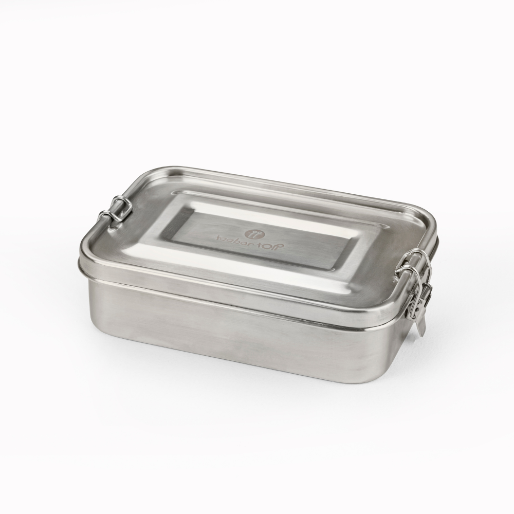 Stainless Steel 5 Section Bento Lunch Box With dip Container ,Cover And Napkin - Stripes