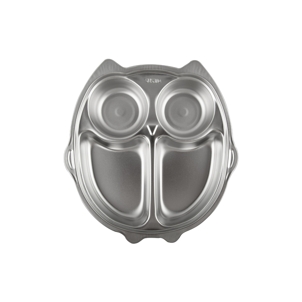 Stainless Steel Owl Lunch Plate