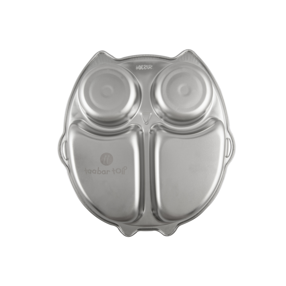 Stainless Steel Owl Lunch Plate