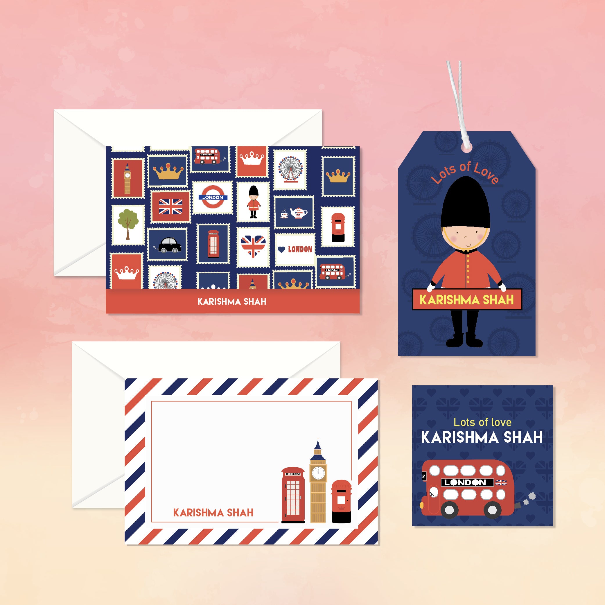Personalized Stationery Gift Set - Set of 24 or 48