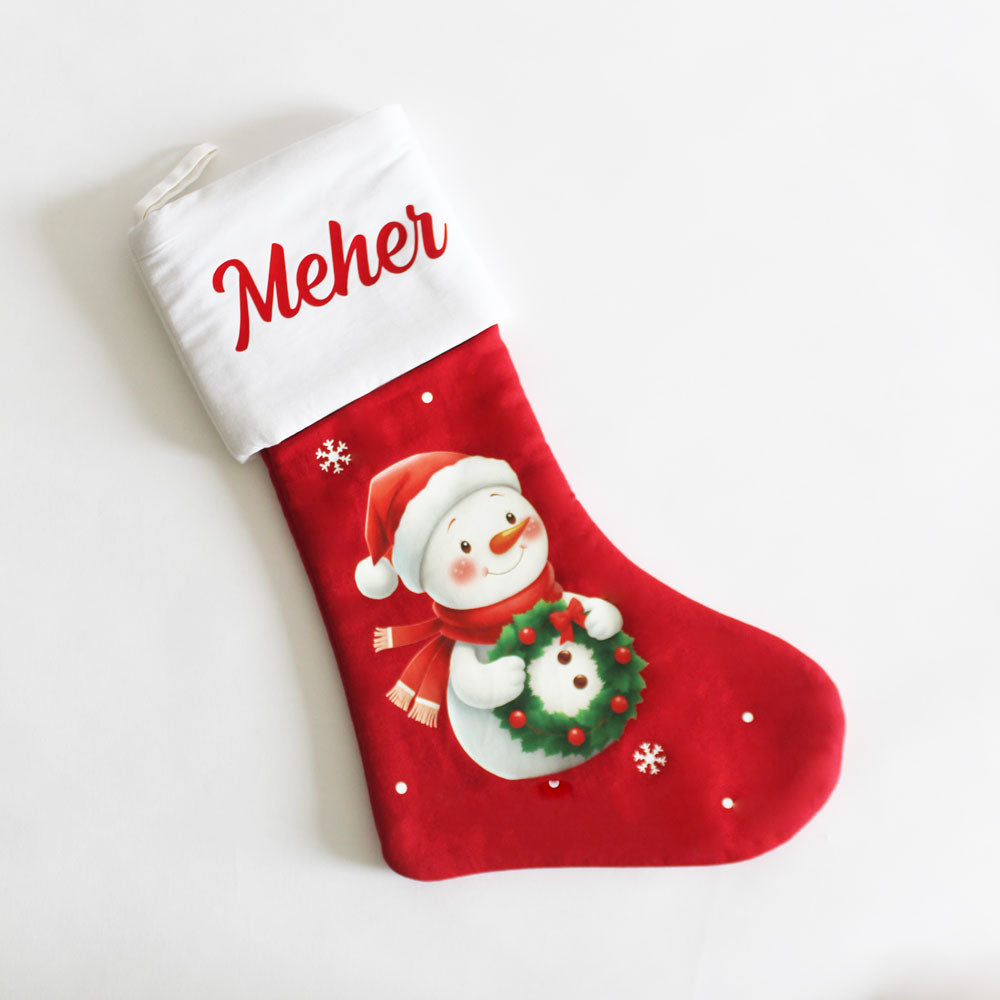 Cute Christmas Stocking - Snowman