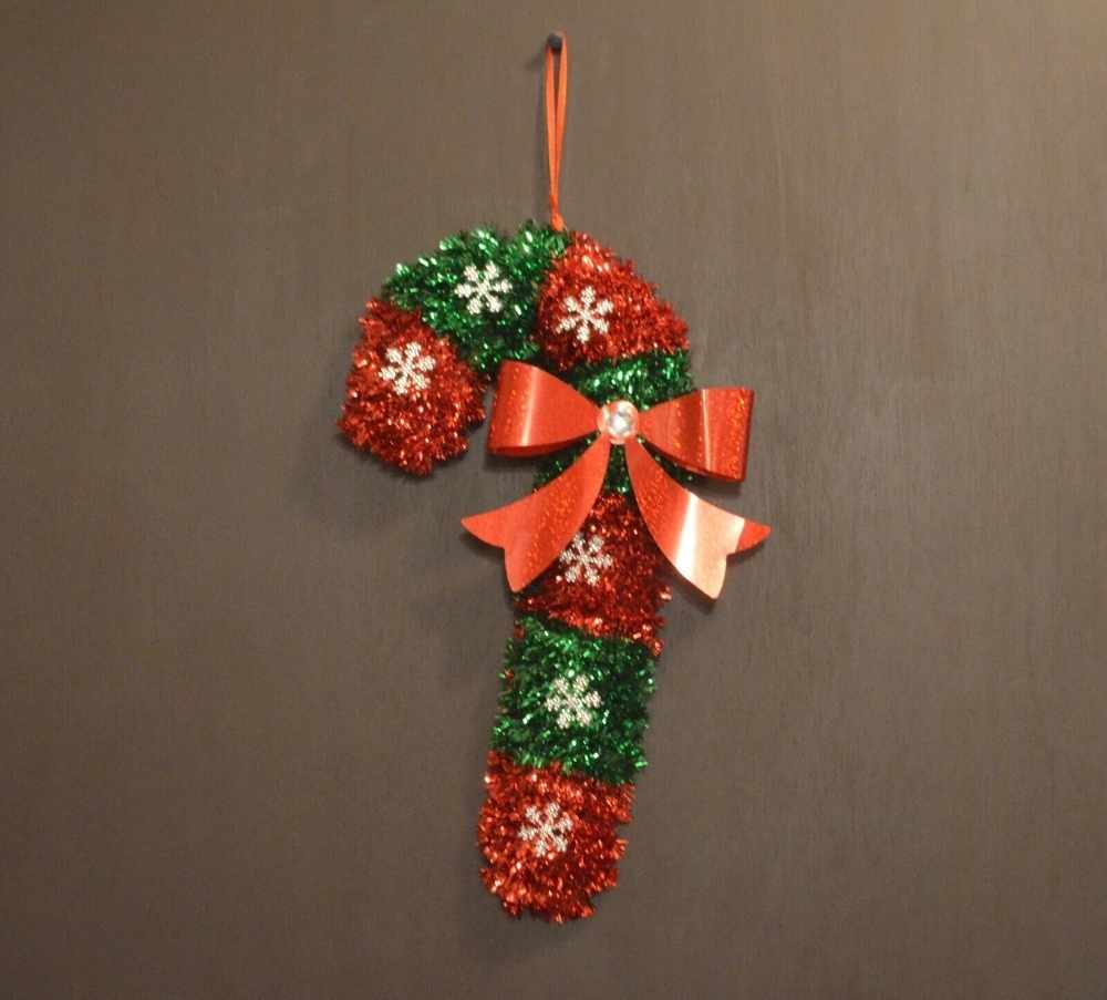 Streamer Candy Cane Ornament