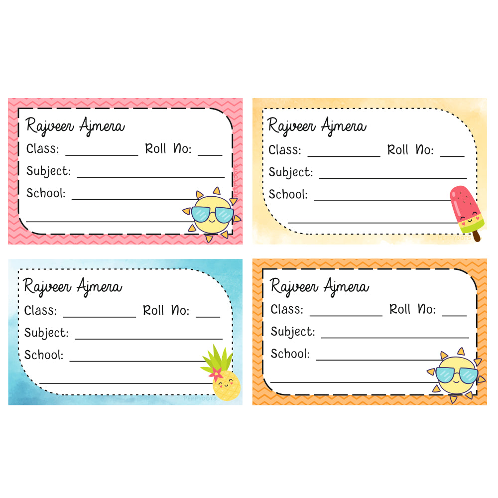 PD School Book Labels