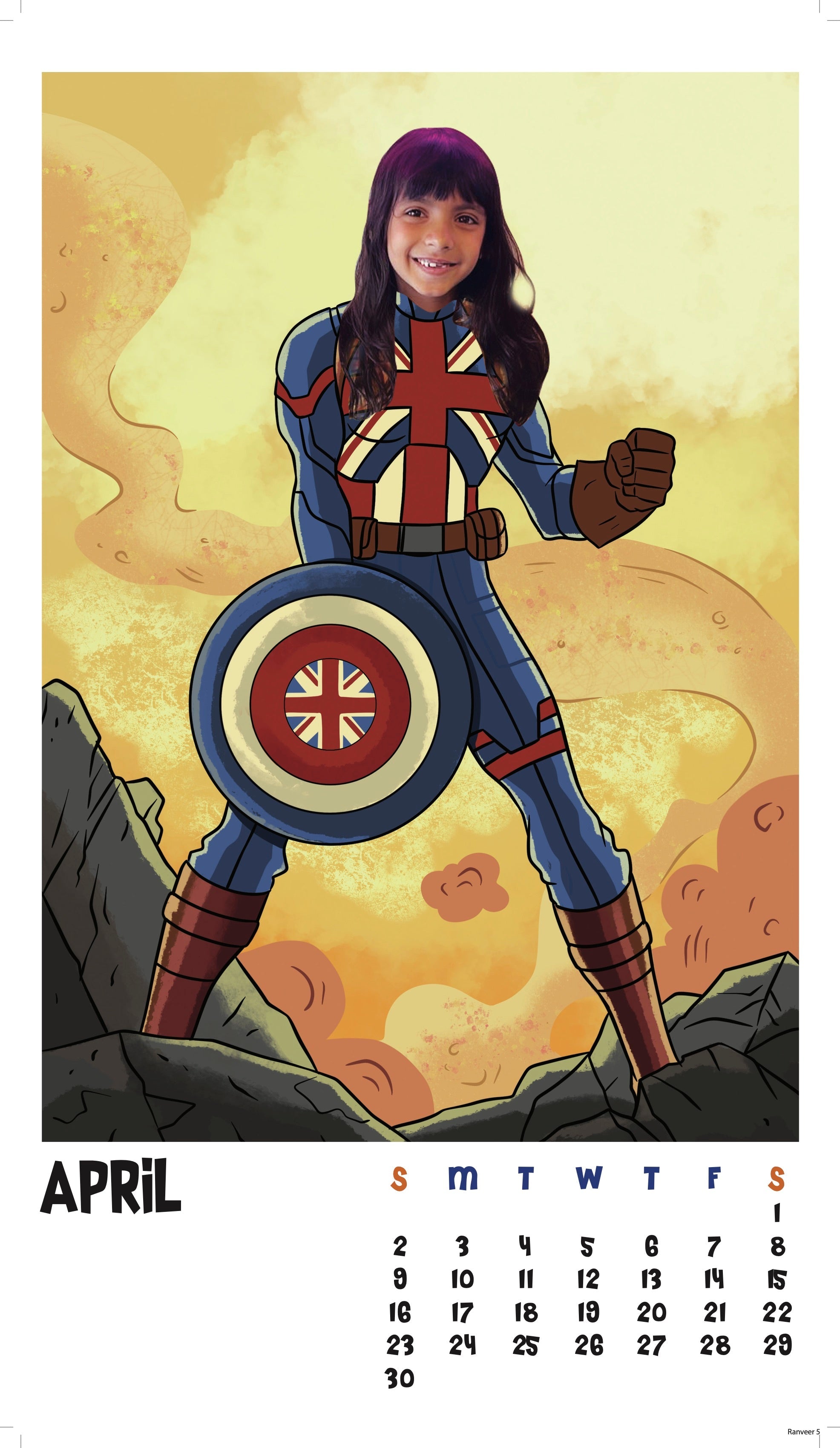 Superhero Calendar - Girls