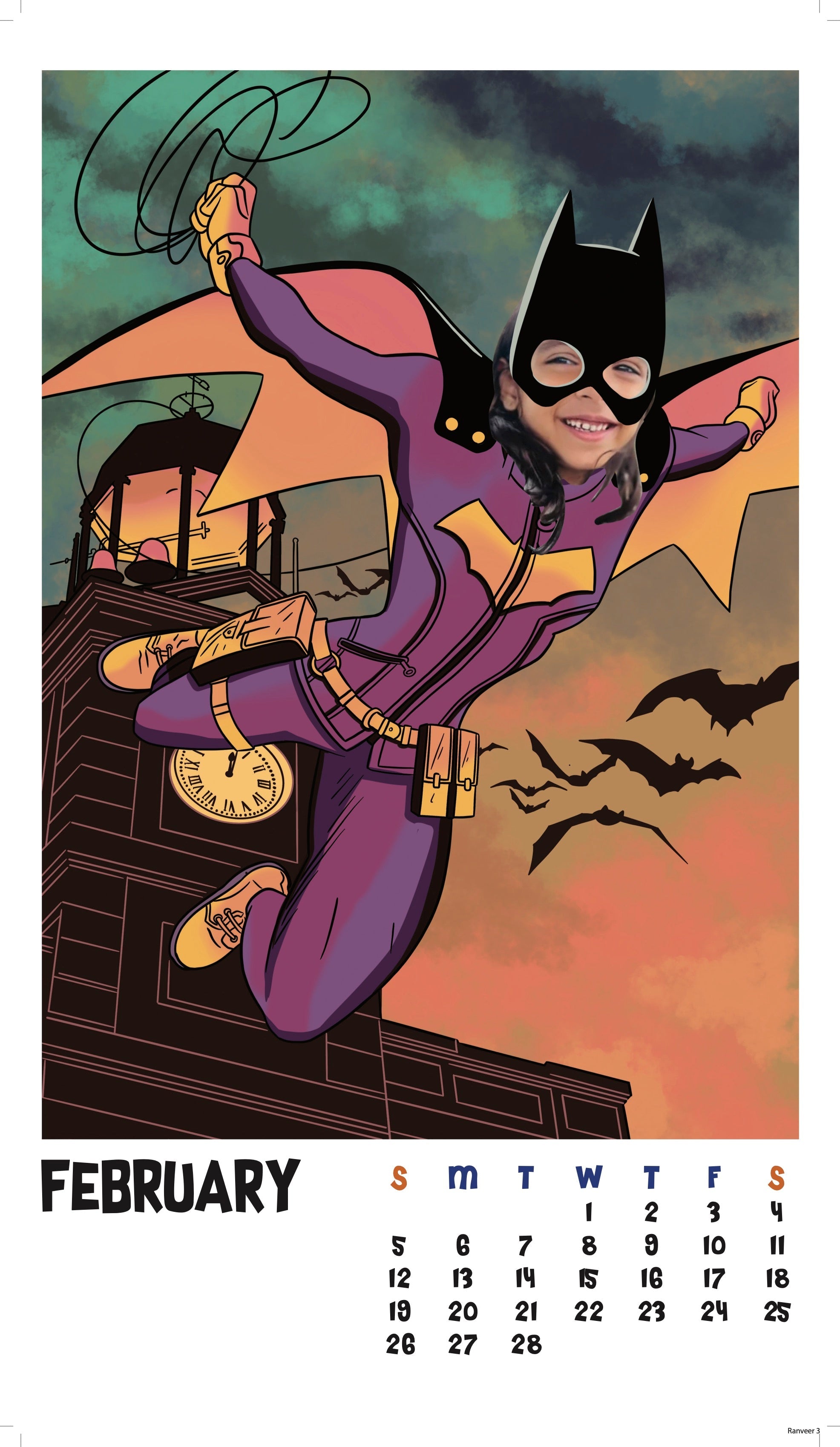 Superhero Calendar - Girls