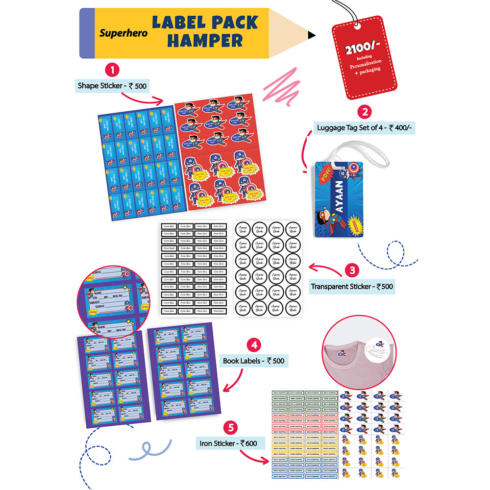 Label Pack Hamper- Boys - Superhero