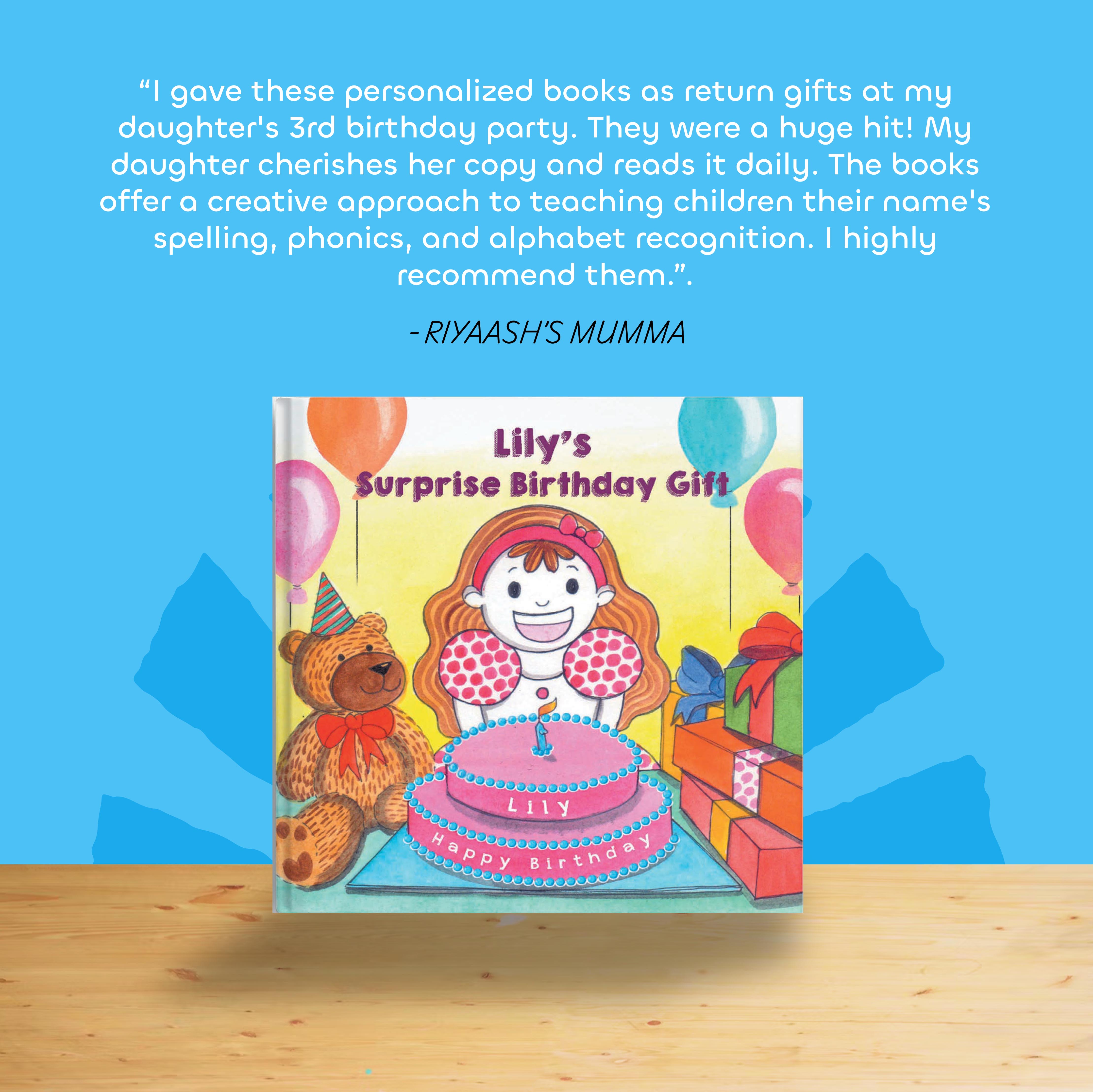 Personalised Story Book Surprise Birthday Gift Book (Girls)