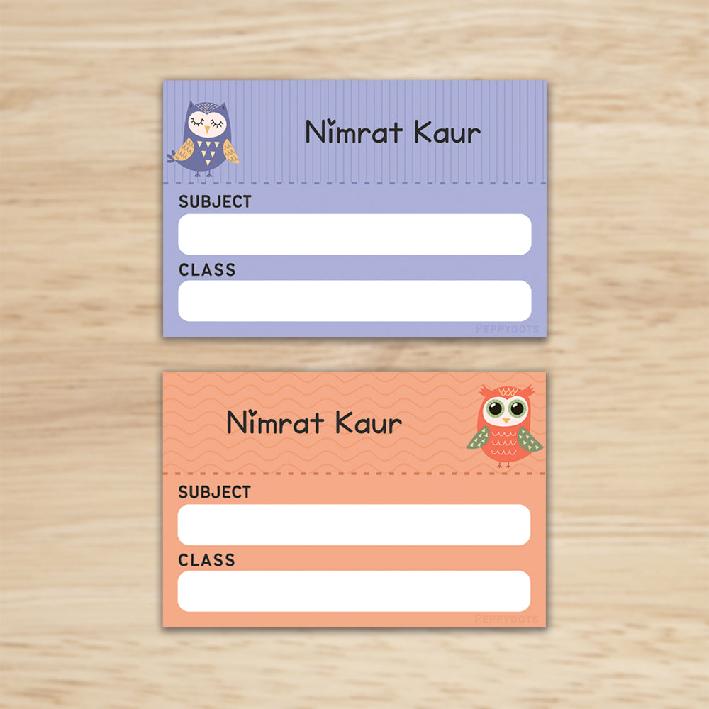 Mini SchoolBook Labels