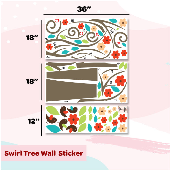 Swirl Tree Wall Sticker