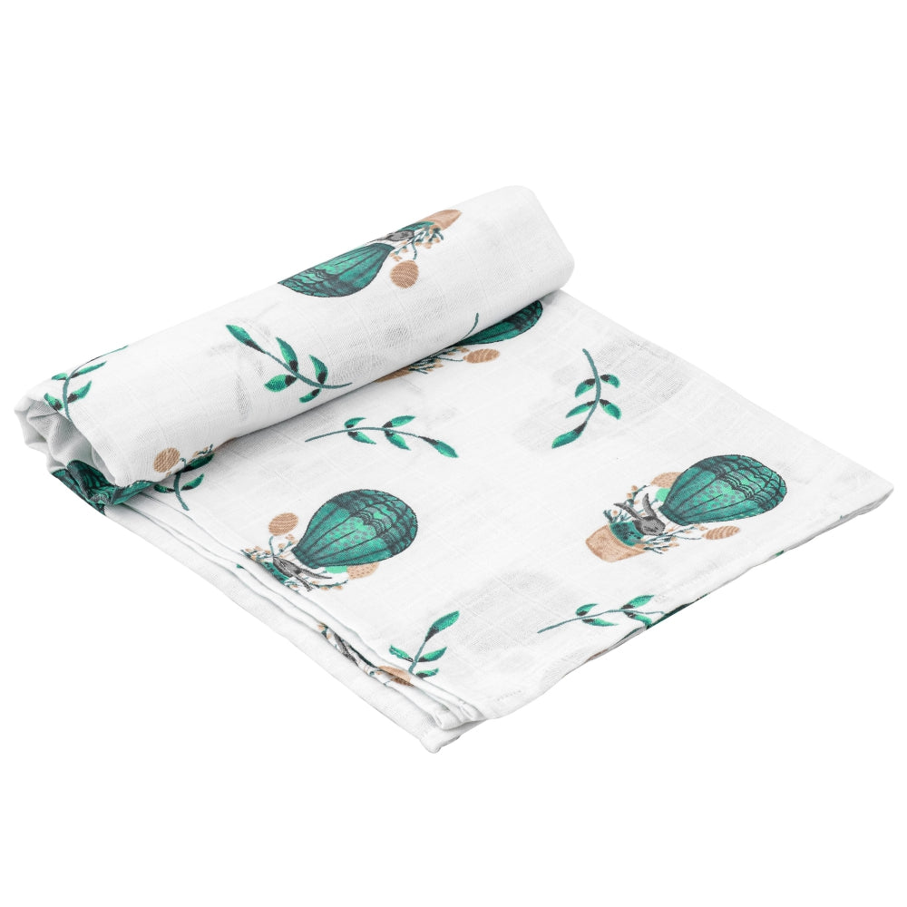 Theoni 100% organic cotton muslin swaddles(Set of 2) - Cappadocia Dreams Green