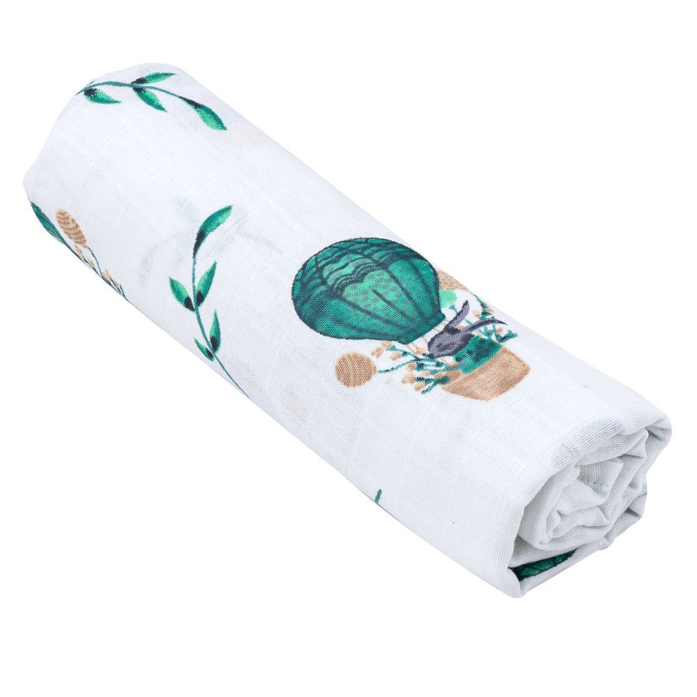 Theoni 100% organic cotton muslin swaddles - Cappadocia Dreams Green