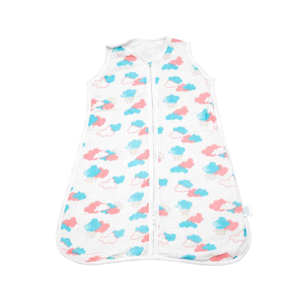 Theoni 100% organic cotton muslin Baby Sleeping Bag - Miami Skies