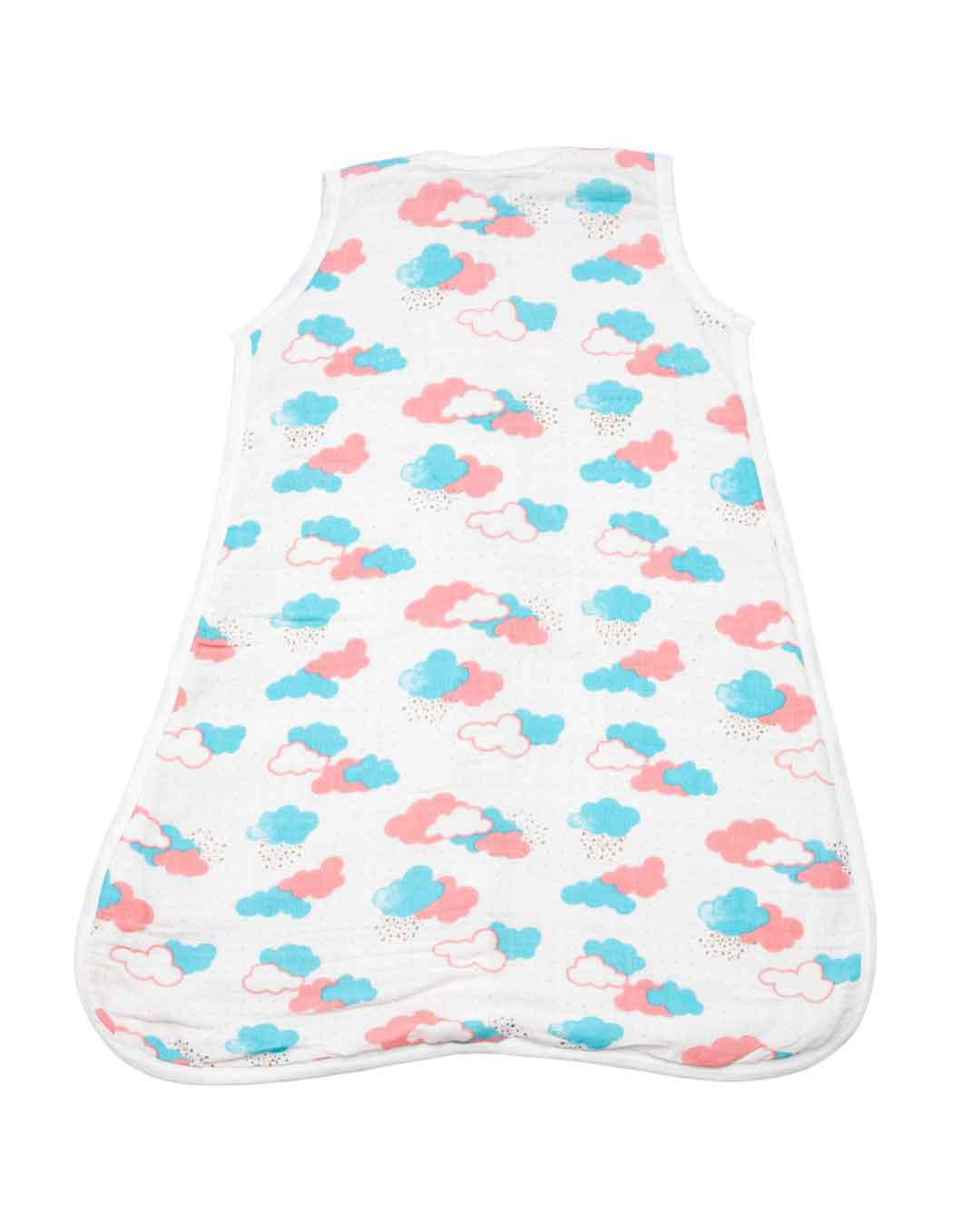 Theoni 100% organic cotton muslin Baby Sleeping Bag - Miami Skies