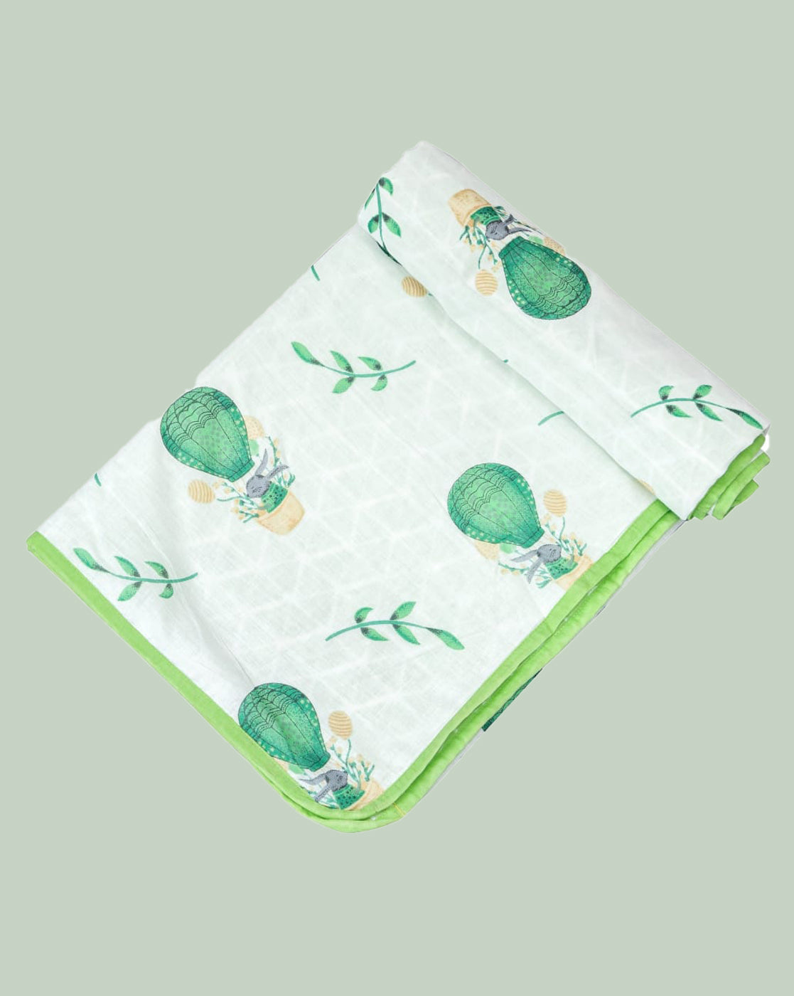 Theoni Organic Cotton Mal Dohar Receiving Blankets - Cappadocia Dreams Green