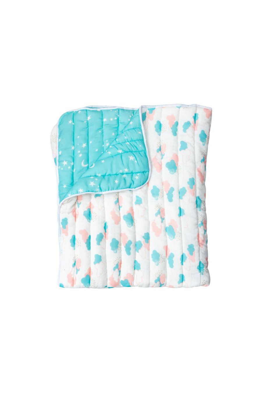 Theoni 100% Organic Cotton reversible Quilts - Miami Skies